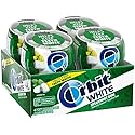 ORBIT WHITE Spearmint Sugar Free Mint Sugarless Fresh Breath Chewing Gum, 40 Piece Resealable Bottle (Pack of 4)