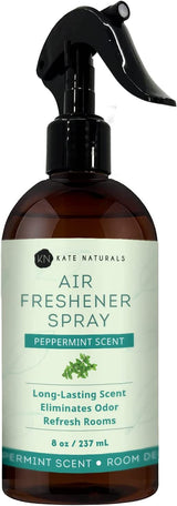 Kate Naturals Peppermint Air Freshener Spray for Room & Car with Natural Mint. Odor Eliminator Peppermint Spray for Bathroom & Linen (8 fl oz, Pet