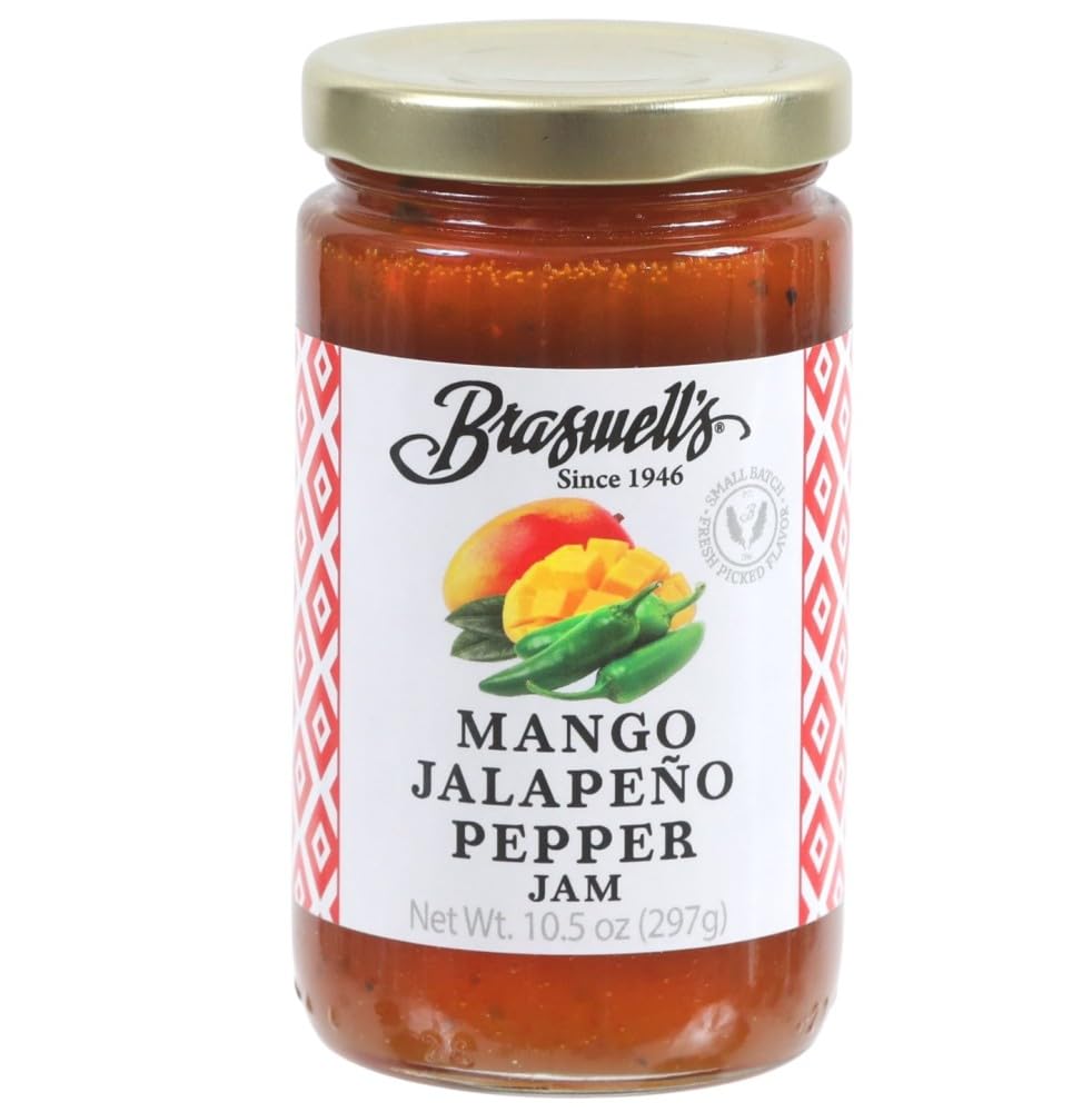 Braswell’s Mango Jalapeño Pepper Jam - Small-Batch, Renowned Specialty, Made in USA, Since 1946 (10.5oz)