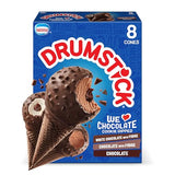 Drumstick We Love Chocolate Ice Cream Sundae Cone Variety Pack, Frozen, 1.08 ltr, 8 Count