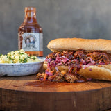 Boo and Henry's BBQ NOT SO HOT Variety 4-Pack for Barbecue, Rub Me Tender Seasoning Plus Smokin' Mild, Red Hot Vinegar, and World Champion Sweet