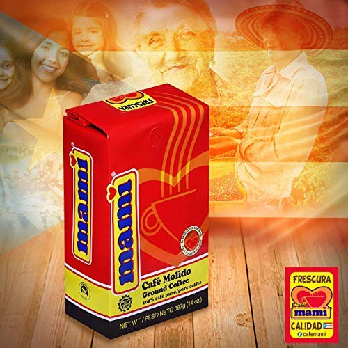 CAFE MAMI, 100% Puerto Rican Premium Ground Coffee, 42oz (3 units of 14oz)