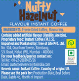 Beanies Flavour Instant Coffee -Nutty Hazelnut Instant Flavored Coffee, 50g Jar