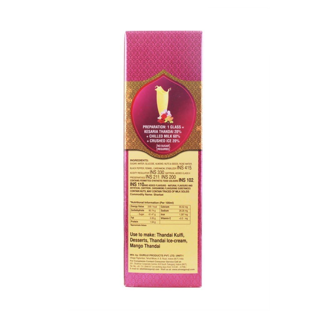 Guruji 1 Kesaria Thandai, 750Ml