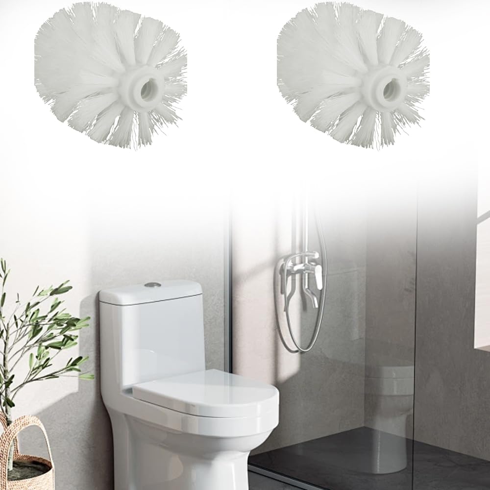 4Pcs Toilet Bowl Brush Replacement Head, Universal Toilet Brush Head Replacement, Ball Shaped Toilet Brushes Heads, for Home Hotel Bathroom Cleaning