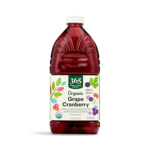 365 by Whole Foods Market, Organic 100% Juice Flavored Juice Blend from Concentrate, Grape Cranberry, 64 fl oz