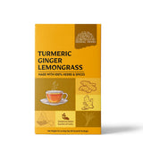 Turmeric Ginger Lemongrass Tea Bags | Aromatic Herbal Blend | Caffeine-Free, Refreshing & Natural | 60g (2g-30 Pyramid Tea bags)