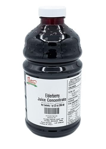 Nature Blessed 100% Pure Elderberry Fruit Juice Concentrate - 1 Quart (1/32 fl oz bottle), Excellent for Home Brewing, Vintners, Smoothies
