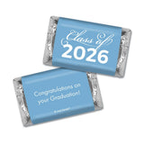 34 Pcs Light Blue Graduation Class Of 2026 Wrapped Miniatures (10oz Bag)