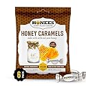 Honees Honey Caramels Hard Candy Individually Wrapped | Natural & Healthy Candy, Italian Made with Milk & Pure Honey, 6 Pack (17.1 oz)