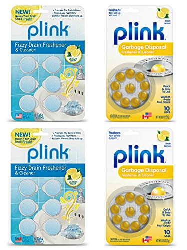 Plink Fizzy Drain Freshener and Cleaner 2-Pack and Garbage Dispoal Freshener 2-Pack