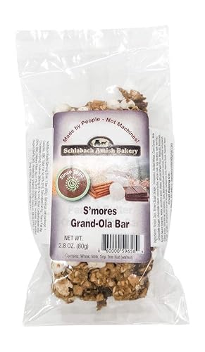 Schlabach Amish Bakery Soft & Chewy Grand-Ola Granola Bars, Case Pack of 12/2.8 oz. Bars (S'mores)