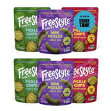 Freestyle Snacks Pickle Variety Snack Packs - 3 Flavors of All Natural, Fresh-Packed Deli-Style Pickles - Non-GMO, Kosher, Gluten-Free, Low Calorie
