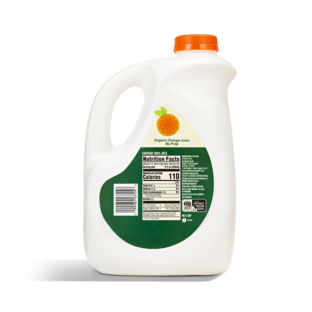 365 by Whole Foods Market, Organic Pulp Free Orange Juice, 89 Fl Oz