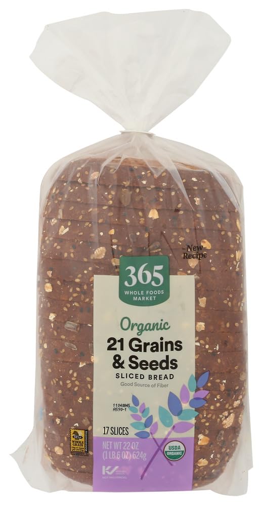 365 by Whole Foods Market Organic 21 Grains & Seeds Bread, 22 OZ