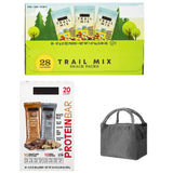Trail Mix Packs 2 oz, 28-count Assorted Nuts Mix With Protein Bars Variety Pack - Chocolate Peanut Butter & Cookies And Cream 2.2. oz 20 Count