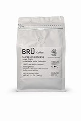 BRÜ Coffee Colombian Ground Coffee - Medium Roast - Single Origin - Huila High Elevation - 100% Arabica - Washed