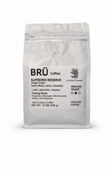BRÜ Coffee Colombian Ground Coffee - Medium Roast - Single Origin - Huila High Elevation - 100% Arabica - Washed