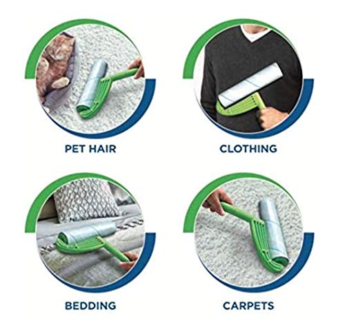 Leo 10-Inch Wide Lint Roller Refills, 6 Rolls with 50 Sheets Each (300 Sheets Total), Extra Sticky for Pet Hair, Carpet & Floor Cleaning