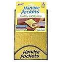 HANDEE Pockets Dusting & Polishing Microfiber Cleaning Cloths with Built-in Pockets, 6.25 in. W x 9.75 in. L, 2 Pack - Ultra Absorbent, Reusable
