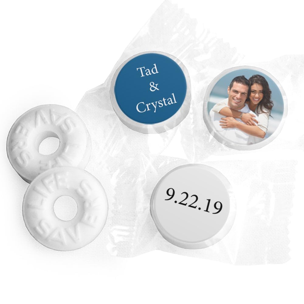 Custom Wedding Photo Kiss Stickers (108ct) - Midnight Blue (Stickers Only)