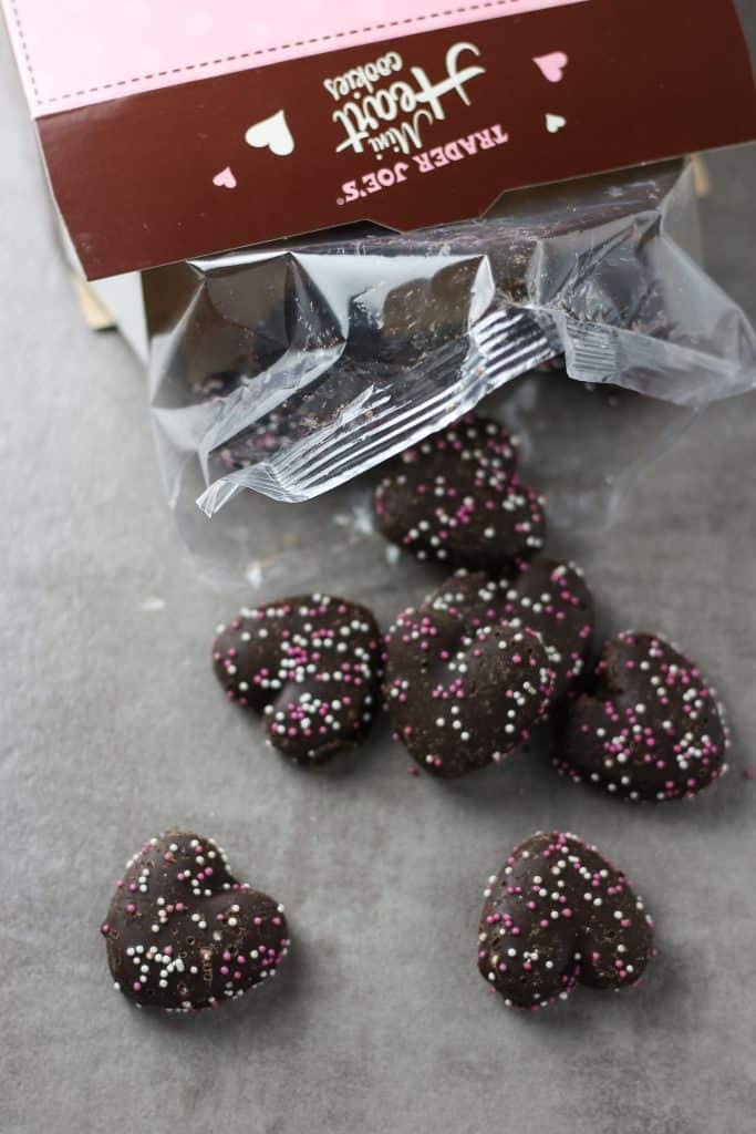 Valentine's Day Snack Gift Bundle: Trader Joe's Dark Chocolate Heart Cookies, Jelly Bean Hearts, Gummy X's & O's, and Belgian Chocolate Hearts!