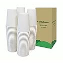 CantaGreen 150 Count 12 OZ Heavy-duty Paper Coffee Cups, White Disposable Cup for Hot and Cold Beverage