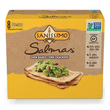 Sanissimo Salmas Oven Baked Corn Crackers, 100% Whole Grain Corn, Gluten Free, Non-GMO Project Verified, 8 Individually Wrapped Snack Packs (3