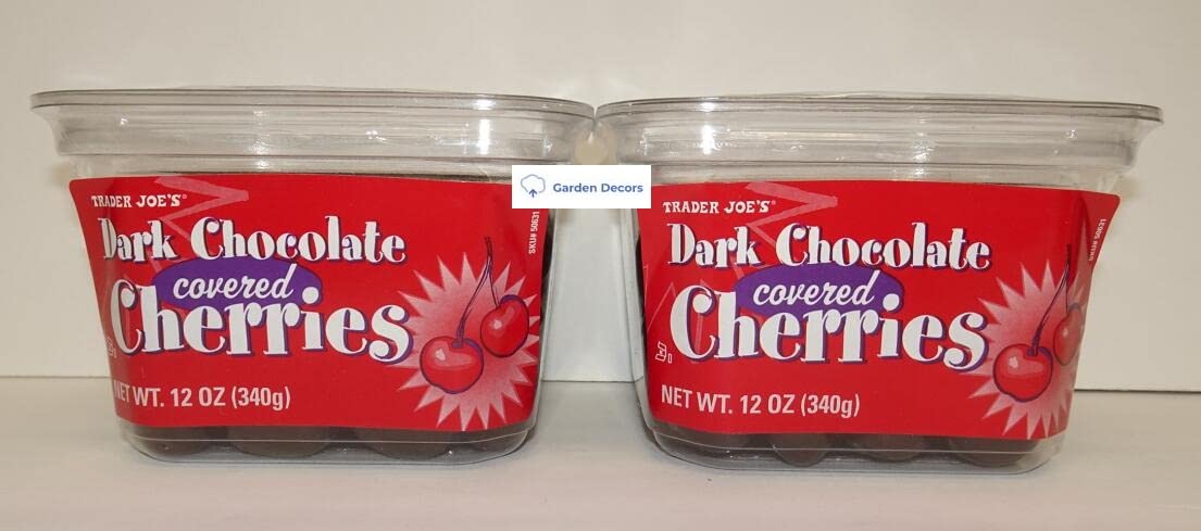 Trader Joe’s & Choceur Dark Chocolate Covered Cherries 12oz 340g (Two Containers)