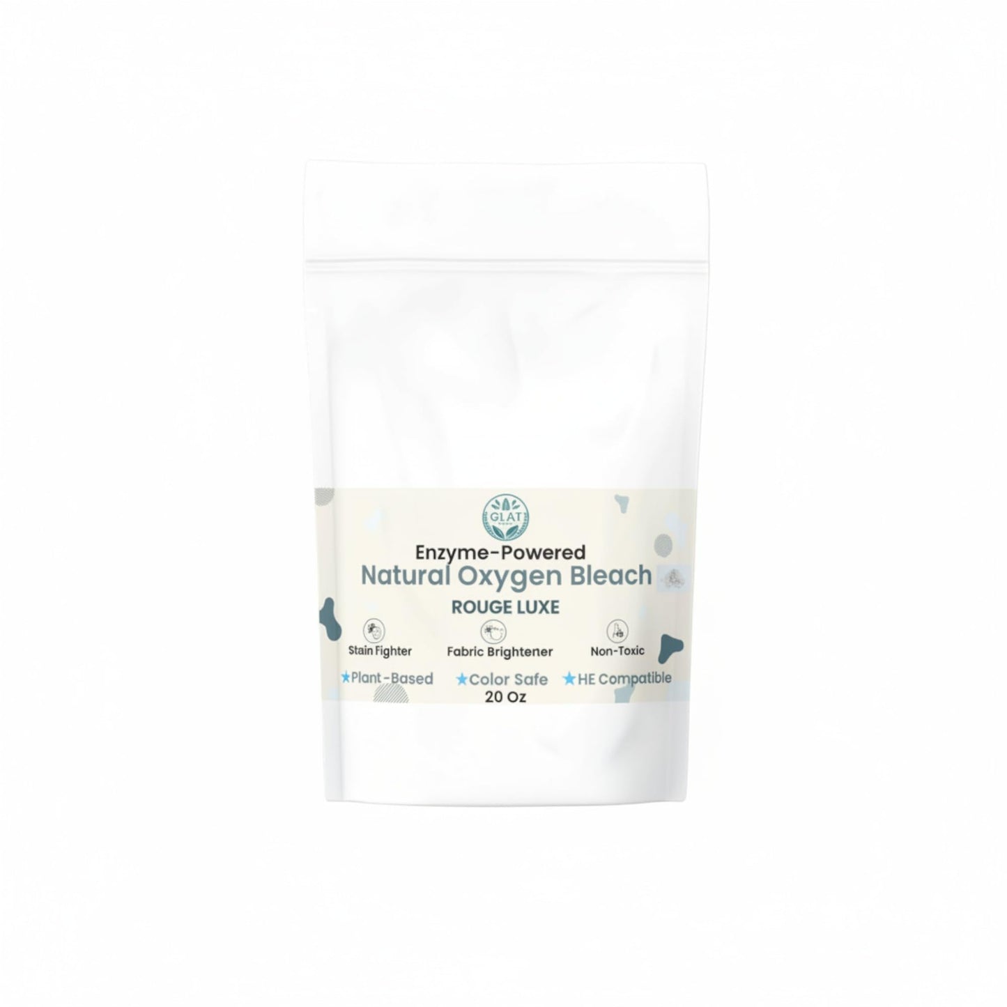 GLAT Group Enzyme-Powered Natural Oxygen Bleach (Powder) - Rouge Luxe| Chlorine-Free Stain Remover & Laundry Whitener | Safe for Colors, Septic, Baby