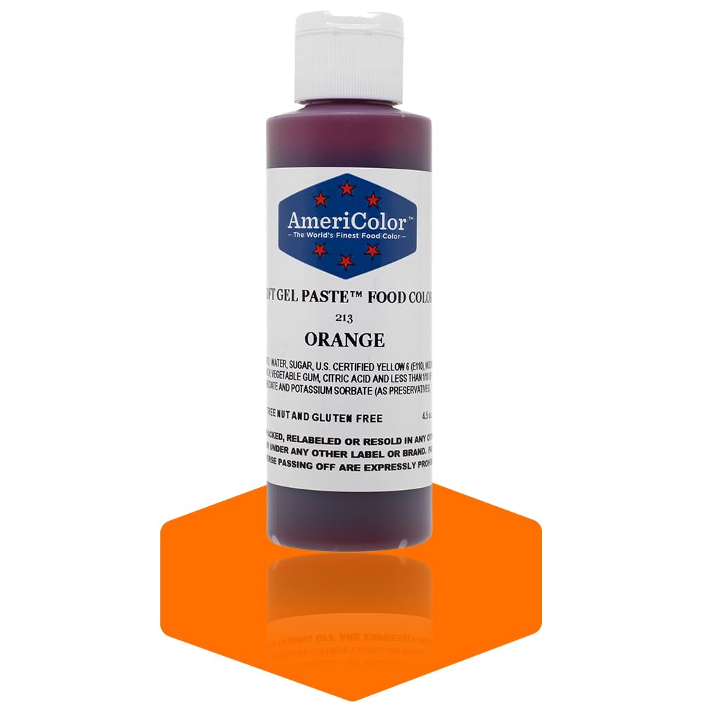 Americolor Soft Gel Paste Food Color, 4.5-Ounce, Orange