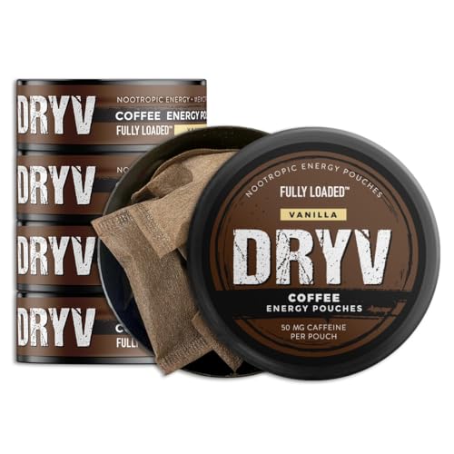 Dryv Energy Pouches - 5 Pack Vanilla Pouches