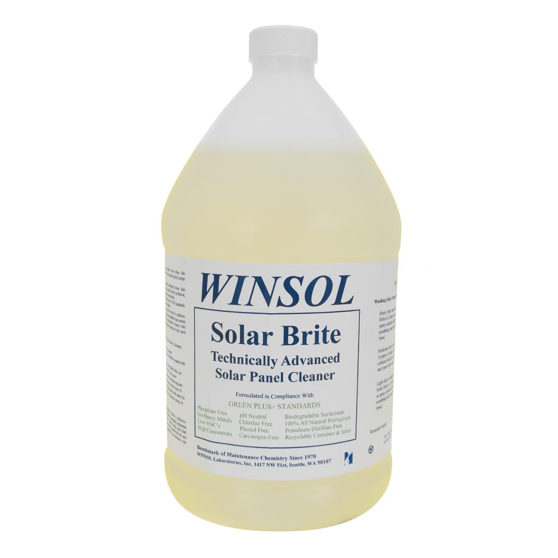 Winsol Solar Brite Solar Panel Cleaning Soap Gallon