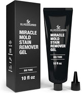 GlassGuard Miracle Mold Stain Remover Stain Gel - Heavy Duty Cleaning Gel for Grouts, Ceramic, Glass, Silicone, Caulk & More - Washing Machine Cleaner