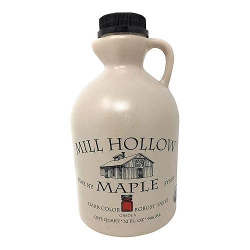 Mill Hollow Maple Organic Amber NY Grade A Maple Syrup, 1 QT