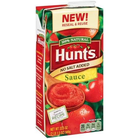 Hunt's No Salt Added Tomato Sauce, 33.5 oz