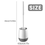 Silicone Toilet Brush with Holder, Standing Silicone Toilet Brush Set with Quick Drying Holder Set for Bathroom, Toilet Brush Holder for Deep Cleaning