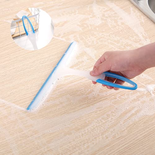 3pcs Silicone Shower Squeegee for Glass Doors & Tiles - Handheld Bathroom and Window Cleaner, Household Shower Squeegee for Tile Shower Walls