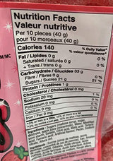 Gummy Zone Sour Strawberry Tinglers 1kg/2.2lb. Bag {Imported from Canada}