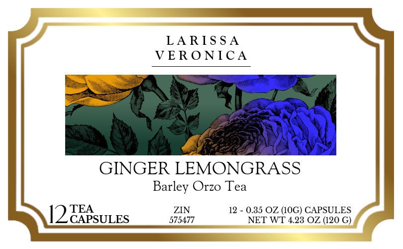 Ginger Lemongrass Barley Orzo Tea (Single Serve K-Cup Pods) (12 pods, ZIN: 575477) - 3 Pack