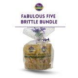 Psalms Brittle Fabulous Five Bundle | Pecan, Peanut and Mixed Nuts Brittle | Gluten Free, Light and Crispy, Teeth Friendly, Homemade Brittle