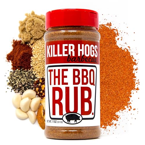 Killer Hogs The BBQ Rub, Championship Barbecue Grill and Smoking Seasoning, Spice Blend for Beef, Steak, Ribs, Burgers, Pork, and Chicken, 11 oz