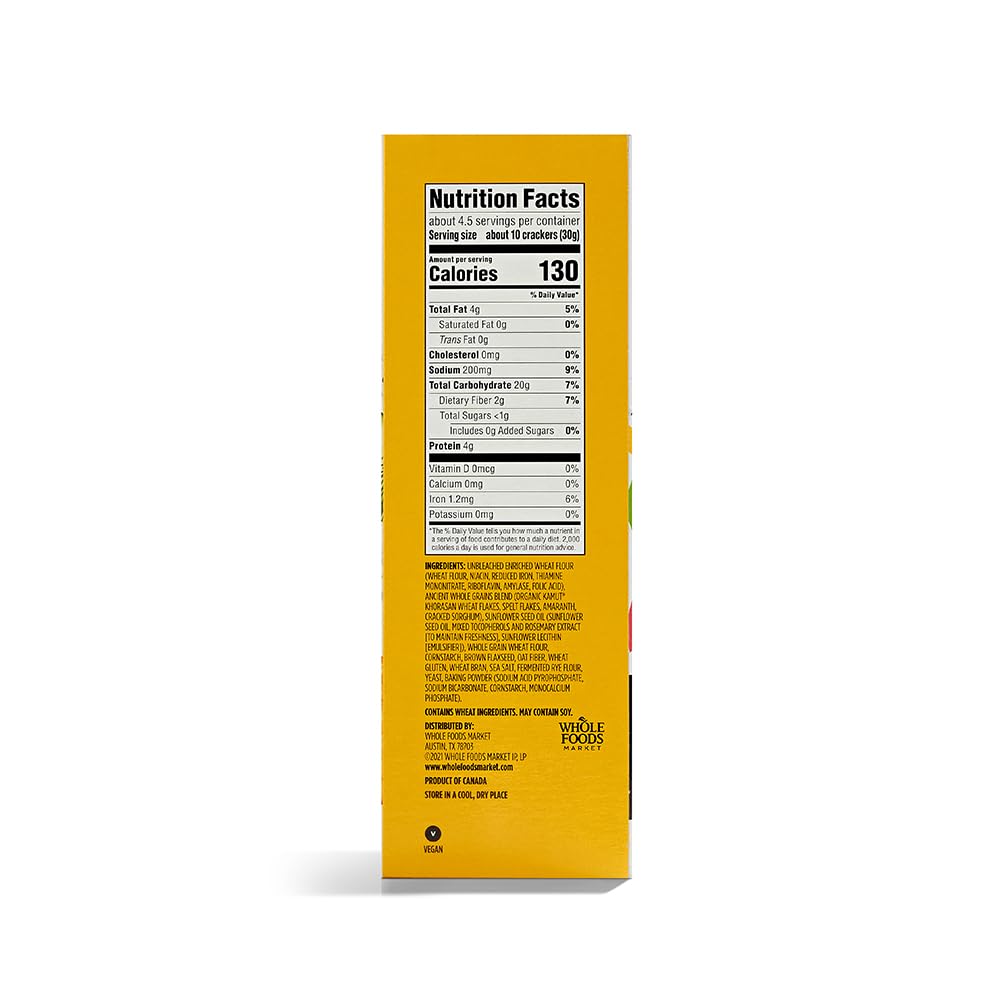 365 By Whole Foods Market, Cracker Pita Ancient Grain, 5 Ounce