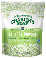 Charlie’s Soap Laundry Powder (100 Loads, 2 Pack) Hypoallergenic Deep Cleaning Washing Powder Detergent - Eco-Friendly, Safe, and Effective