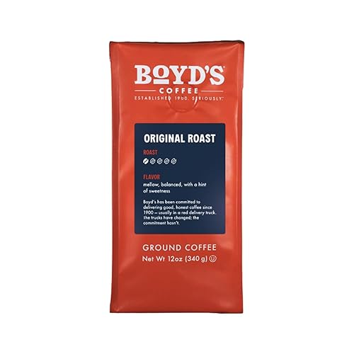 Boyd's Coffee- Original Roast Coffee - Ground Medium Roast - Blended from 100% Arabica - Rich & Full-Flavored - 12 Oz.