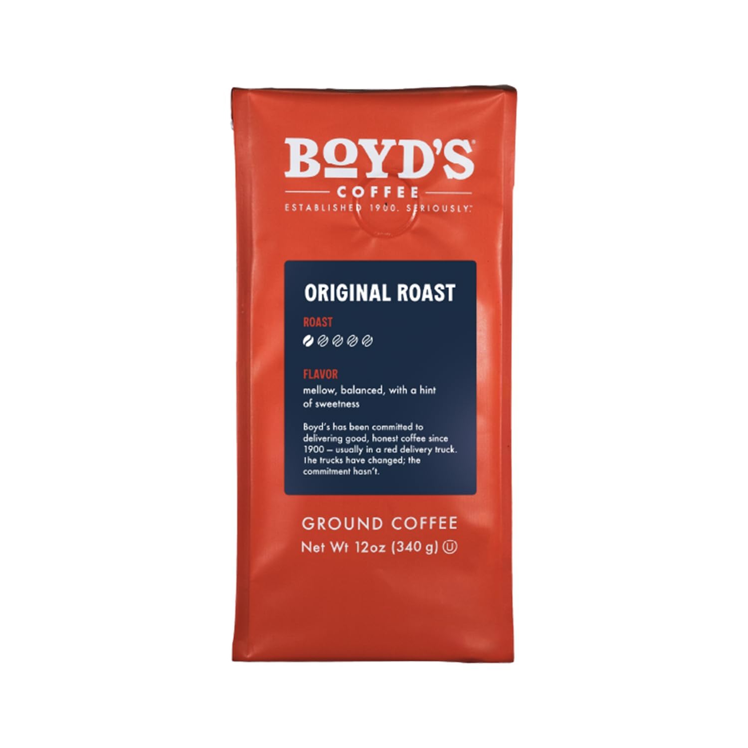 Boyd's Coffee- Original Roast Coffee - Ground Medium Roast - Blended from 100% Arabica - Rich & Full-Flavored - 12 Oz.