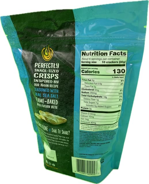 Kokobunch Variety Bundles Of Stonefire's Authentic Naan Crisps Flatbread Cracker 4 or 3 Assorted Pack (6oz, 3 PACK - 1 each of Sea Salt | Everthing |