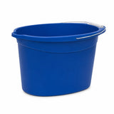 CORVANTA GLOBAL 12 Quart Plastic Oval Bucket, Blue Multi-Purpose Utility Pail for Cleaning, Storage, Rinsing, Laundry, Car Wash, Home, Garage, Indoor