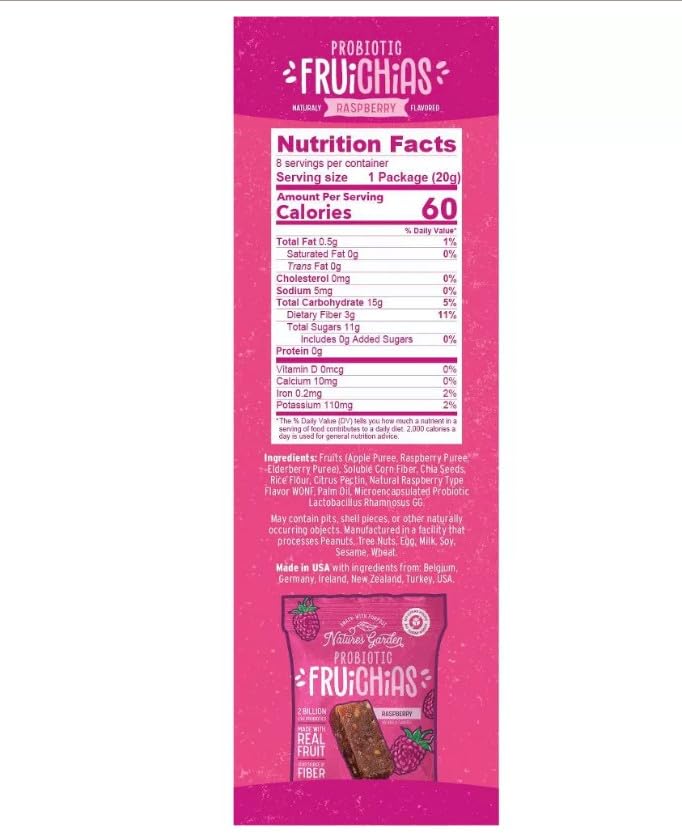 Nature's Garden Probiotic FruiChia Variety Fruit Snacks - 8ct