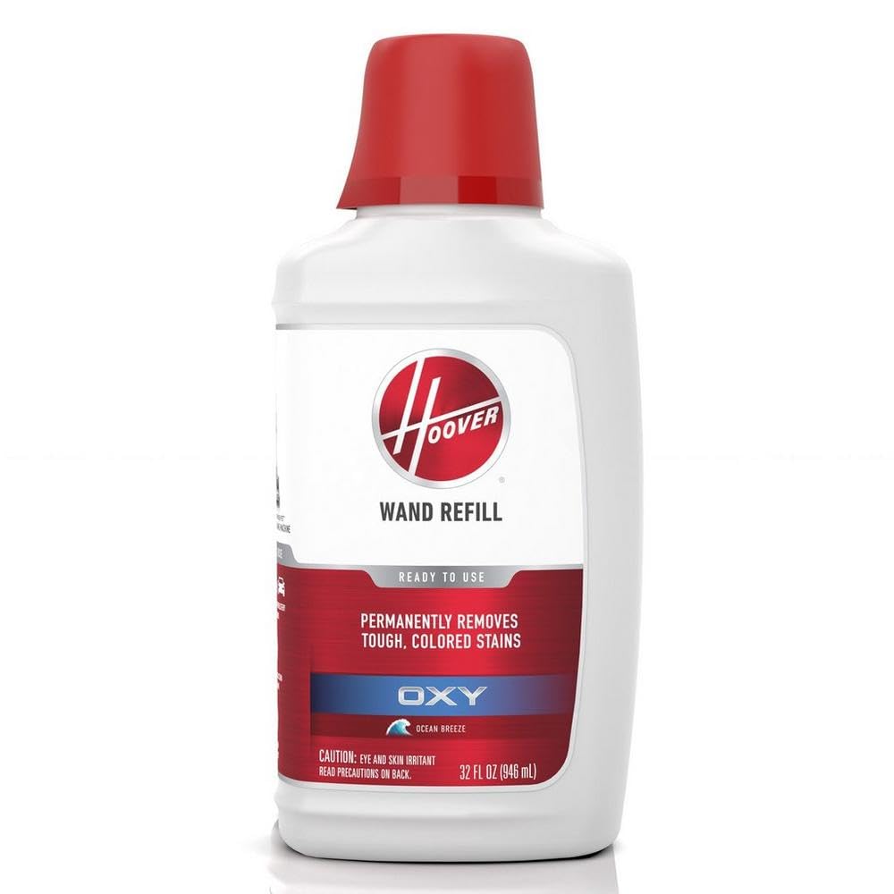 Hoover Oxy Spot Chaser Cleaner Solution Refill for SmartWash Pet, 32 oz., Stain Remover and Pretreat formula, Upholstery and Carpet Shampooer